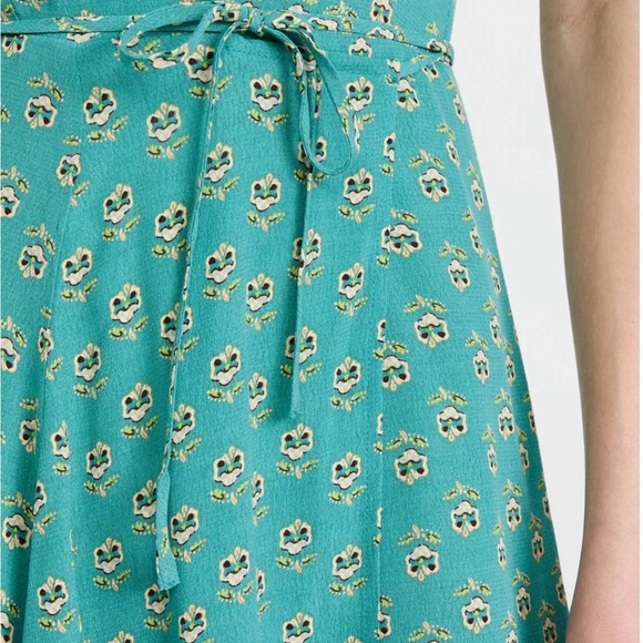 Rolla’s Cleo Emmylou Turquoise Teal Floral Print Wrap Dress Size XL - Picture 5 of 8